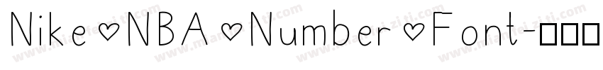 Nike NBA Number Font字体转换